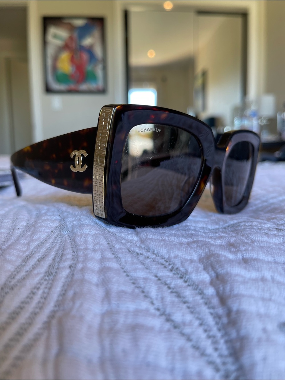 AUTHENTIC CHANEL 53MM ICONIC BOLD TWEED ACETAT